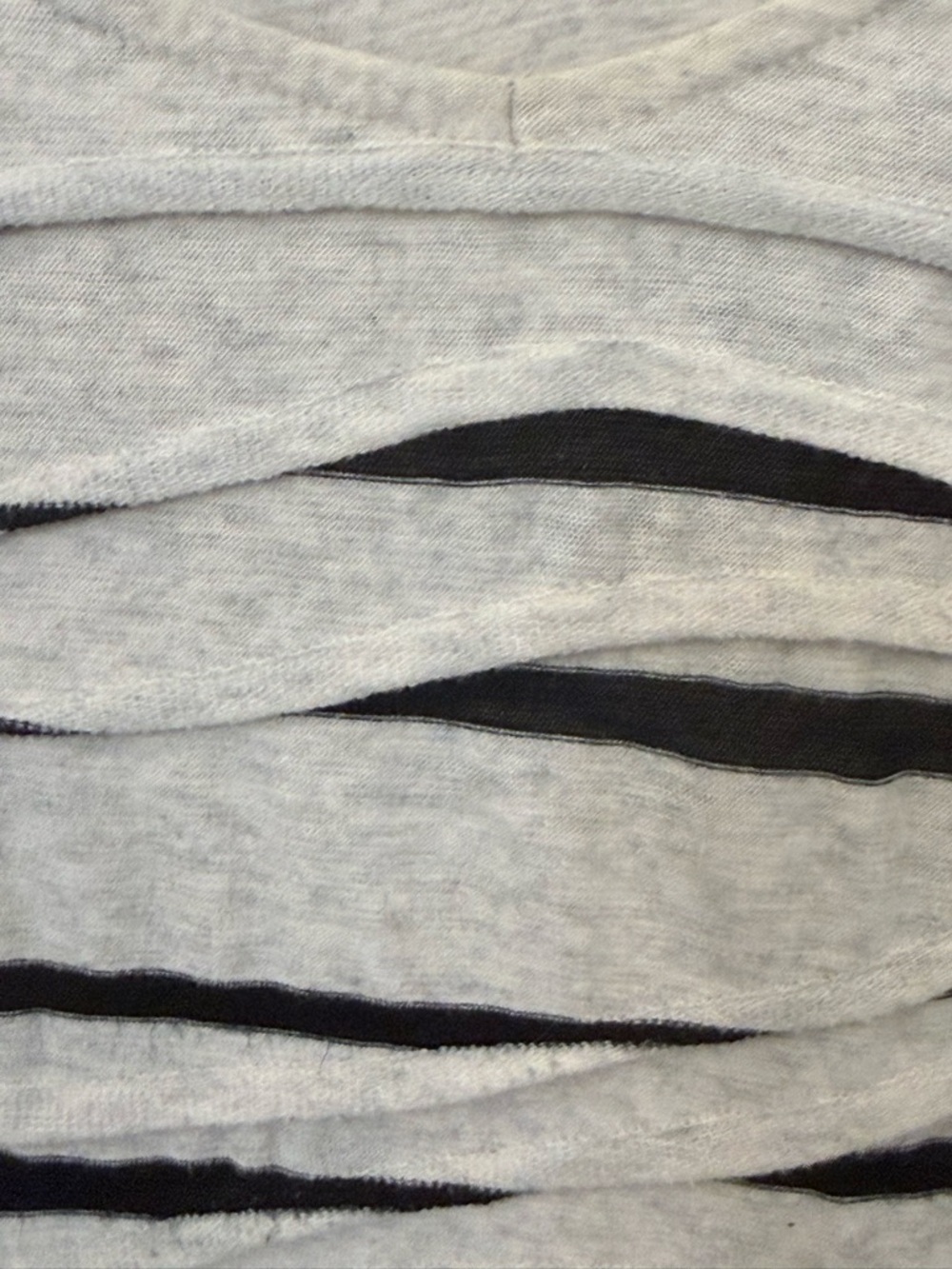 Habitat Beige and Black Striped V-Neck Long Sleeve Top - Picture 3 of 5